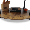 Retro-minimalist Round Coffee Table, Brown, 35.4"x35.4"x18.0"